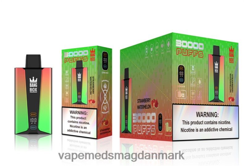 Vape Væske - Bang Box 30000 pust smart skærm jordbær vandmelon Z82JX75
