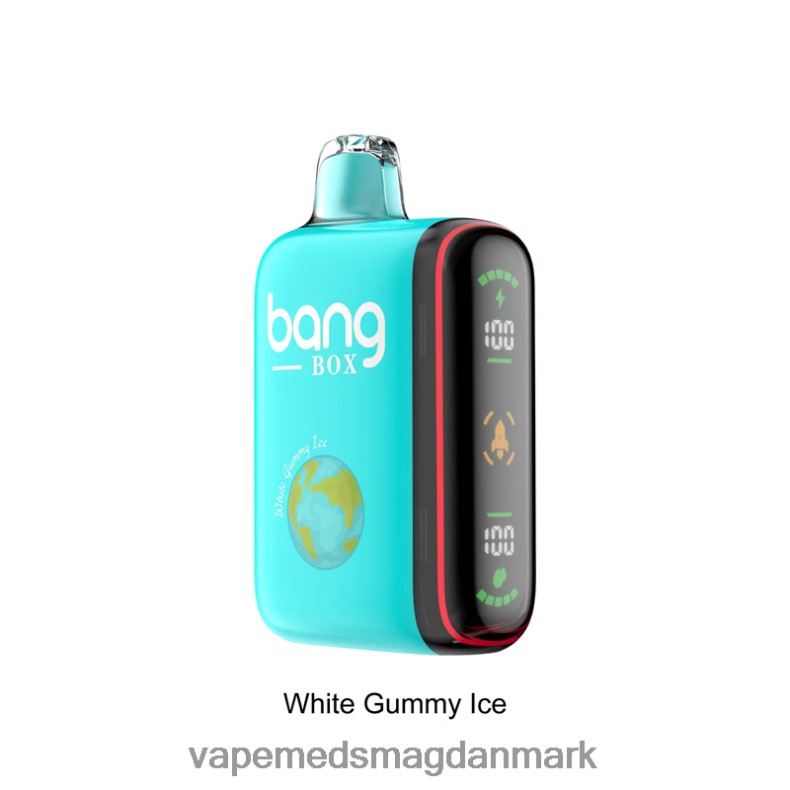 Vape Væske - Bang Box 9000-18000 pust intelligent power display hvid gummiis Z82JX30