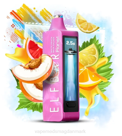 Vape Væske - Elf Bar Planet 25.000 hvid fersken baja plask B4PH20