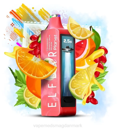 Vape Væske - Elf Bar Planet 25.000 tranebær appelsin baja plask B4PH30