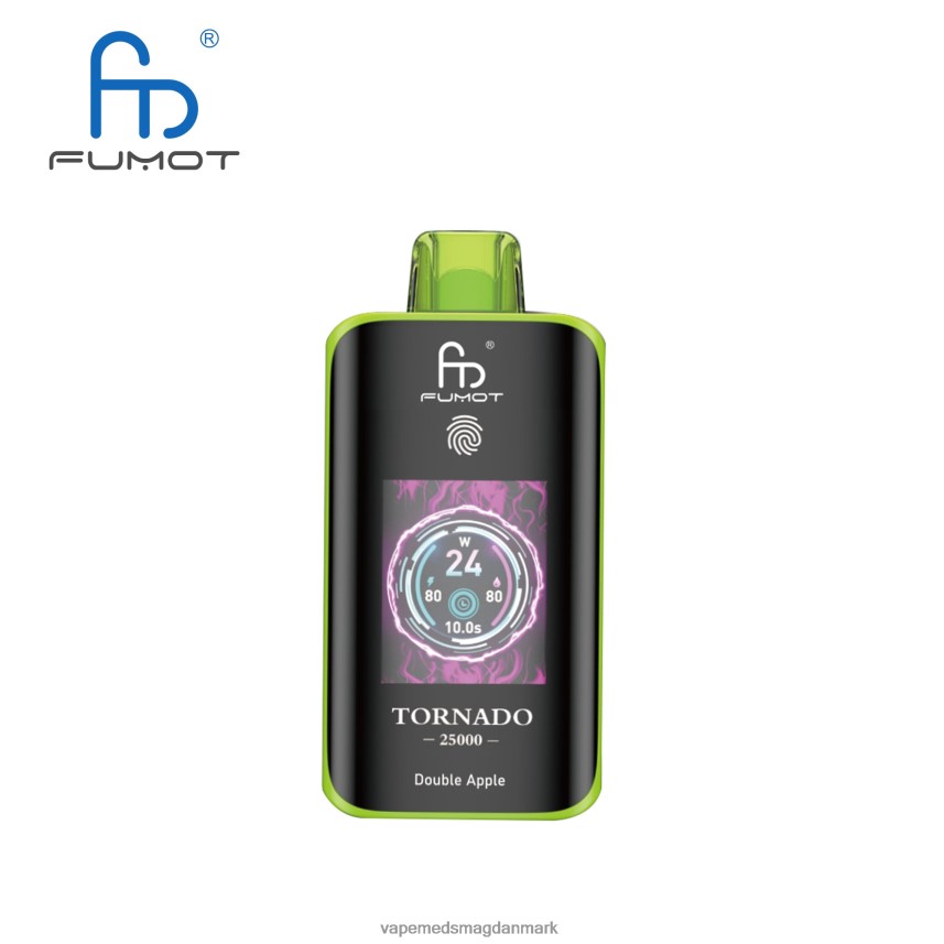 Vape Væske - Fumot Tornado 25000 engangs vape dobbelt æble J60R2V5
