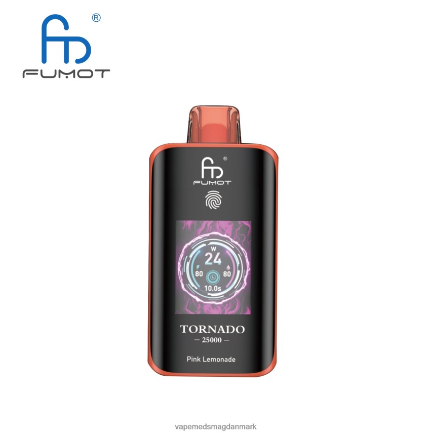 Vape Væske - Fumot Tornado 25000 engangs vape lyserød limonade J60R2V10