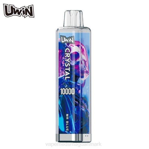 Vape Væske - UWIN CRYSTAL 10000 engangs vape 2H4L380 hr blå