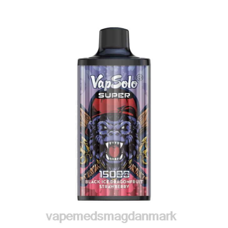 Vape Væske - Vapsolo SUPER engangs vape sort is drangofruit jordbær 46TD125