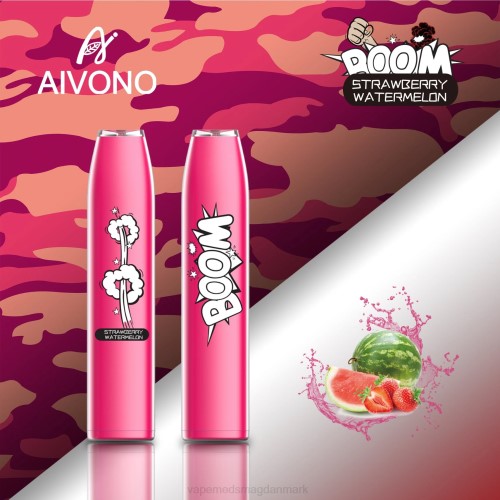 Disposable Vape Danmark - Aivono AIM BOOM 600 2H4L364 jordbær vandmelon