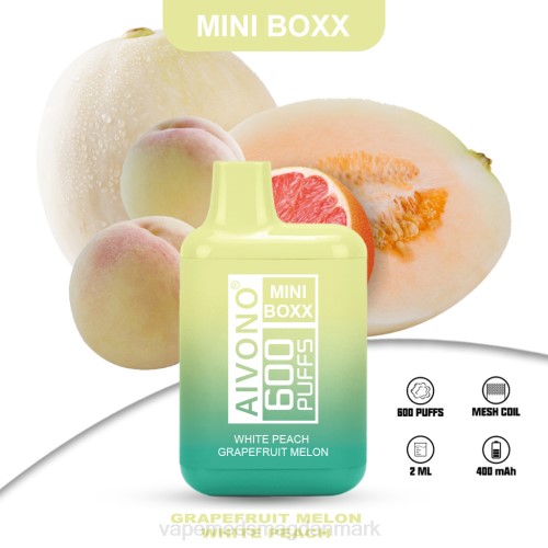 Vape Med Smag - Aivono AIM MINI BOXX 600 2H4L241 hvid fersken grapefrugt melon