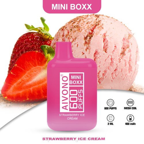 Vape Uden Nikotin - Aivono AIM MINI BOXX 600 2H4L232 jordbæris