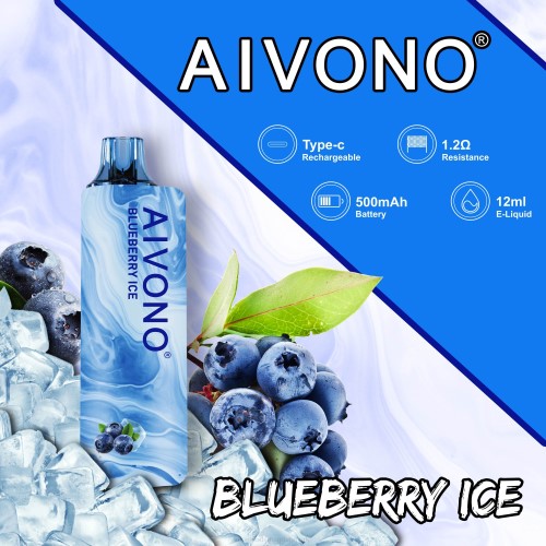 Disposable Vape Danmark - Aivono AIM GUN 7000 2H4L104 blåbæris