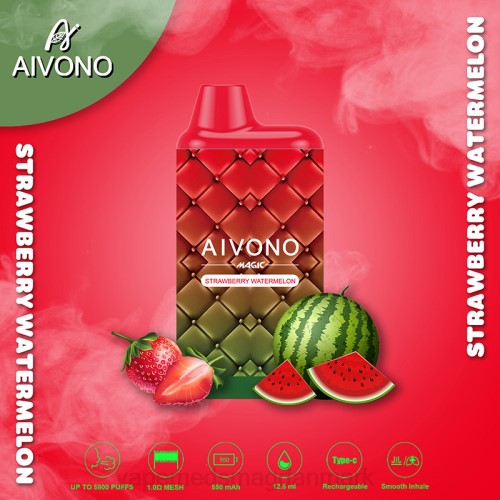 Disposable Vape Danmark - Aivono AIM MAGIC 5800 mouth box cigaret 2H4L99 jordbær vandmelon
