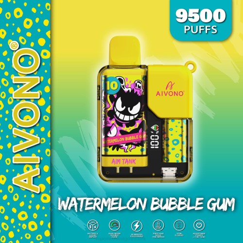 Disposable Vape Danmark - Aivono AIM TANK 9500 2H4L44 vandmelon tyggegummi