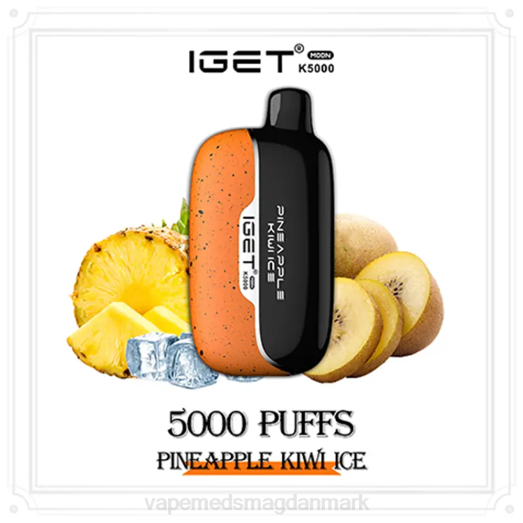 Disposable Vape Danmark - IGET Moon k5000 JXZX14 ananas kiwi is