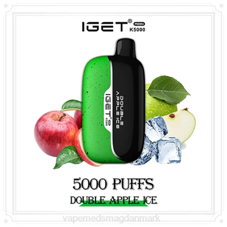 Disposable Vape Danmark - IGET Moon k5000 JXZX19 dobbelt æbleis