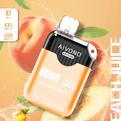 Vape Juice - Aivono AIM CLEAR 8000 2H4L203 ferskenjuice