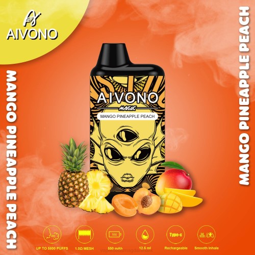 Vape Juice - Aivono AIM MAGIC 5800 mouth box cigaret 2H4L88 mango ananas fersken
