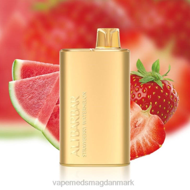 Vape Juice - Alibarbar Rich 8000 engangsvape jordbær vandmelon 46TD13