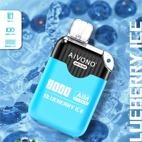 Vape Med Smag - Aivono AIM CLEAR 8000 2H4L206 blåbæris