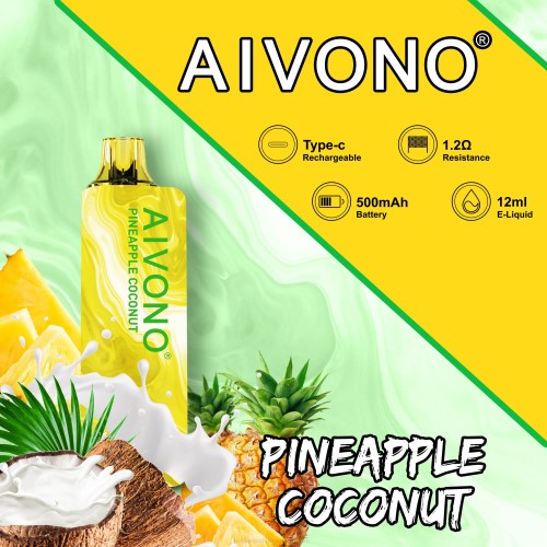 Vape Med Smag - Aivono AIM GUN 7000 2H4L106 ananas kokos