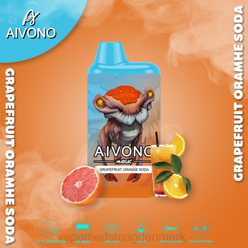 Vape Med Smag - Aivono AIM MAGIC 5800 mouth box cigaret 2H4L101 grapefrugt appelsin sodavand