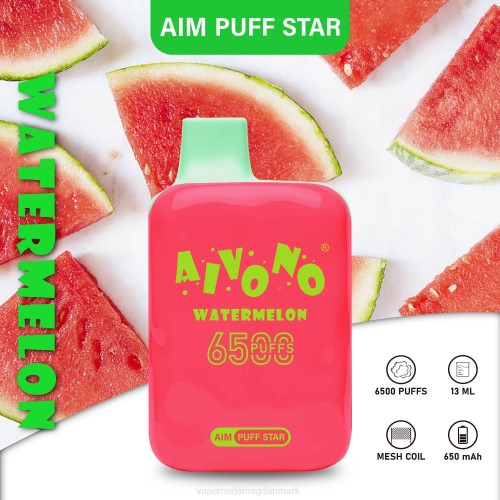 Vape Med Smag - Aivono AIM PUFF STAR 6500 2H4L291 vandmelon
