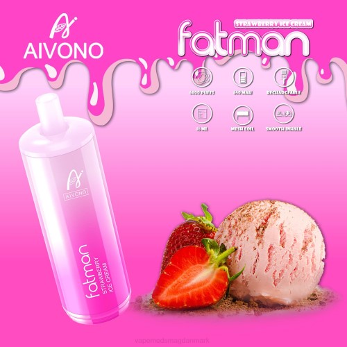 Vape Med Smag - Aivono FATMAN 6800 2H4L21 jordbæris