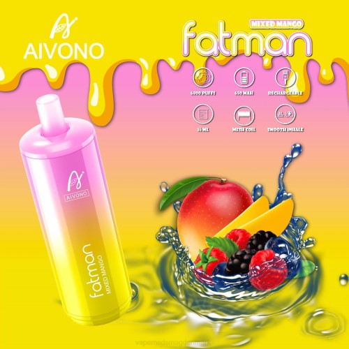 Vape Med Smag - Aivono FATMAN 6800 2H4L26 blandet mango