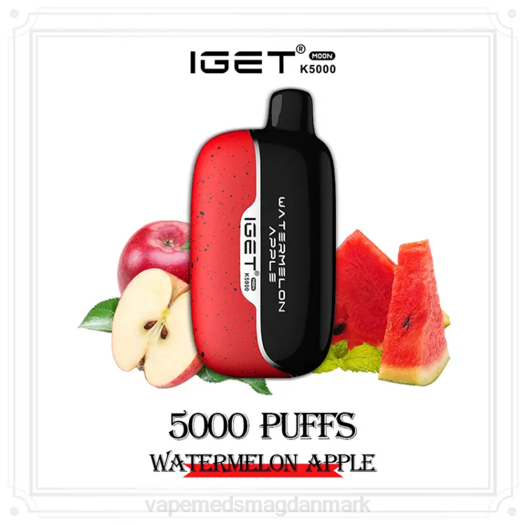 Vape Med Smag - IGET Moon k5000 JXZX6 vandmelon æble