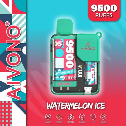Vape Uden Nikotin - Aivono AIM TANK 9500 2H4L37 vandmelon is
