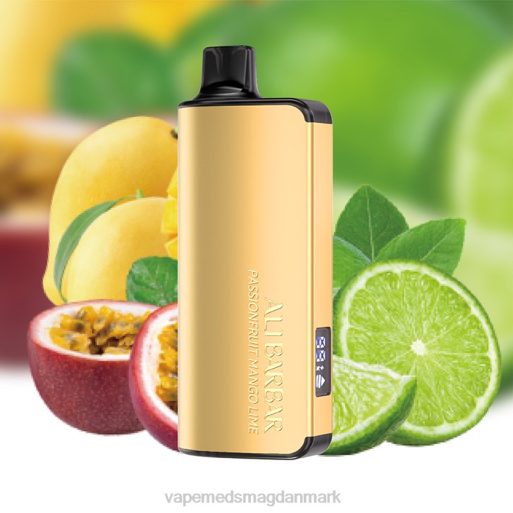 Vape Uden Nikotin - Alibarbar Ingot 9000 engangs vape passionsfrugt mango lime 46TD22