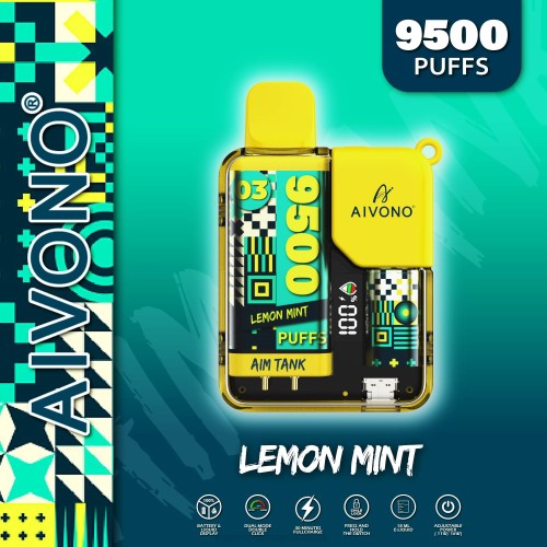 Vape Væske - Aivono AIM TANK 9500 2H4L35 citronmynte