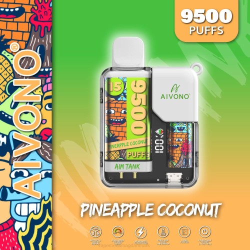 Vape Væske - Aivono AIM TANK 9500 2H4L40 ananas kokos