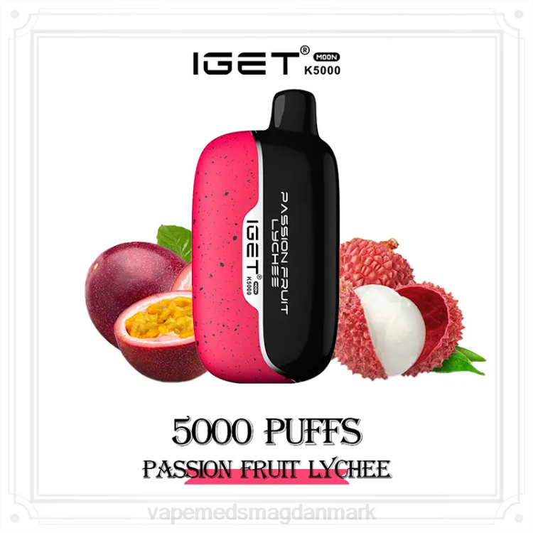 Vape Væske - IGET Moon k5000 JXZX10 passionsfrugt litchi