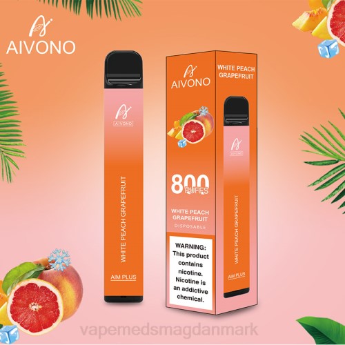 Disposable Vape Danmark - Aivono AIM PLUS 800 2H4L199 hvid fersken grapefrugt