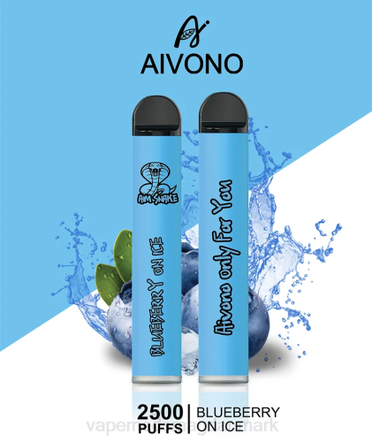 Disposable Vape Danmark - Aivono AIM SNAKE 2500 2H4L299 blåbær på is