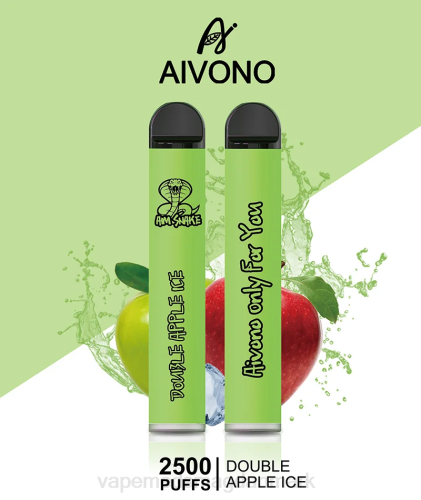Disposable Vape Danmark - Aivono AIM SNAKE 2500 2H4L304 dobbelt æbleis