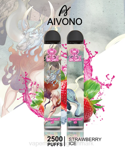 Disposable Vape Danmark - Aivono AIM SNAKE 2500 2H4L319 jordbæris