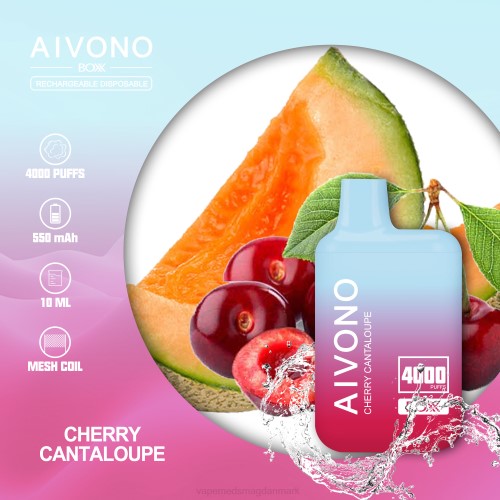 Vape Juice - Aivono AIM BOXX 4000 2H4L223 kirsebær cantaloupe