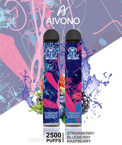 Vape Juice - Aivono AIM SNAKE 2500 2H4L318 jordbær blåbær hindbær