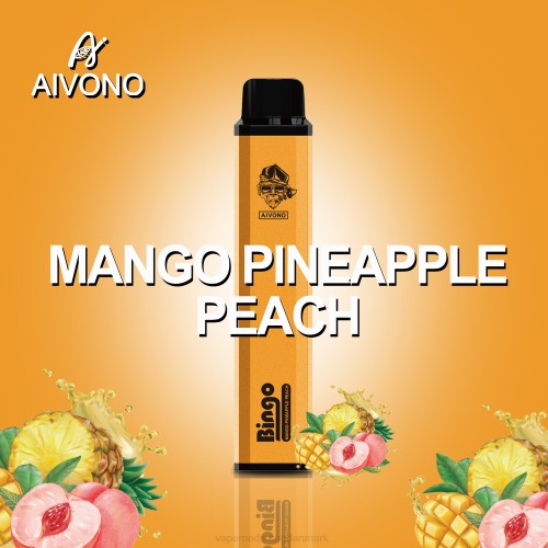 Vape Med Smag - Aivono AIM BINGO 4000 2H4L136 mango ananas fersken