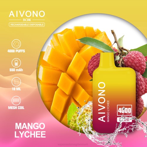 Vape Med Smag - Aivono AIM BOXX 4000 2H4L216 mango litchi