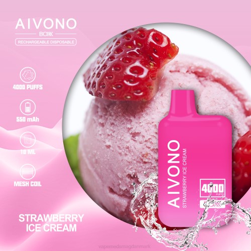 Vape Med Smag - Aivono AIM BOXX 4000 2H4L221 jordbæris