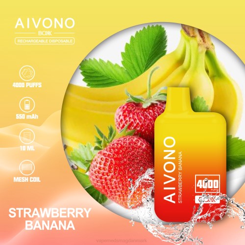 Vape Med Smag - Aivono AIM BOXX 4000 2H4L231 jordbær banan