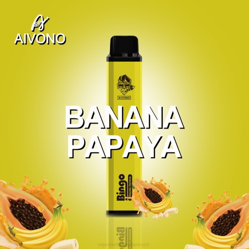 Vape Uden Nikotin - Aivono AIM BINGO 4000 2H4L137 banan papaya