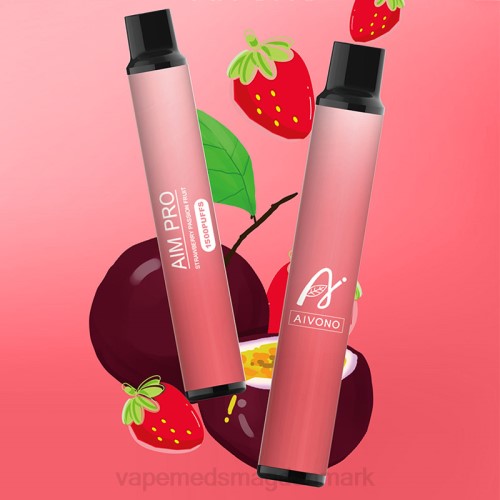 Vape Uden Nikotin - Aivono AIM PRO 1500 2H4L162 jordbær passionsfrugt