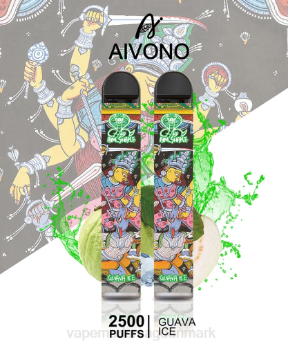 Vape Uden Nikotin - Aivono AIM SNAKE 2500 2H4L307 guava is
