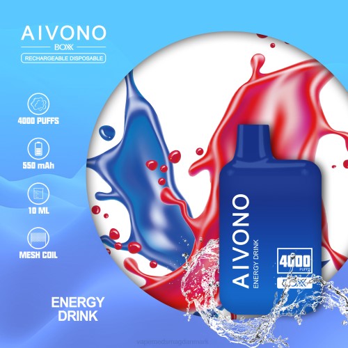 Vape Væske - Aivono AIM BOXX 4000 2H4L225 energidrik