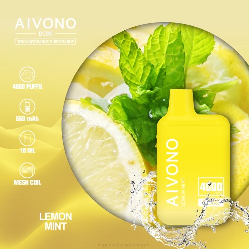 Vape Væske - Aivono AIM BOXX 4000 2H4L230 citronmynte