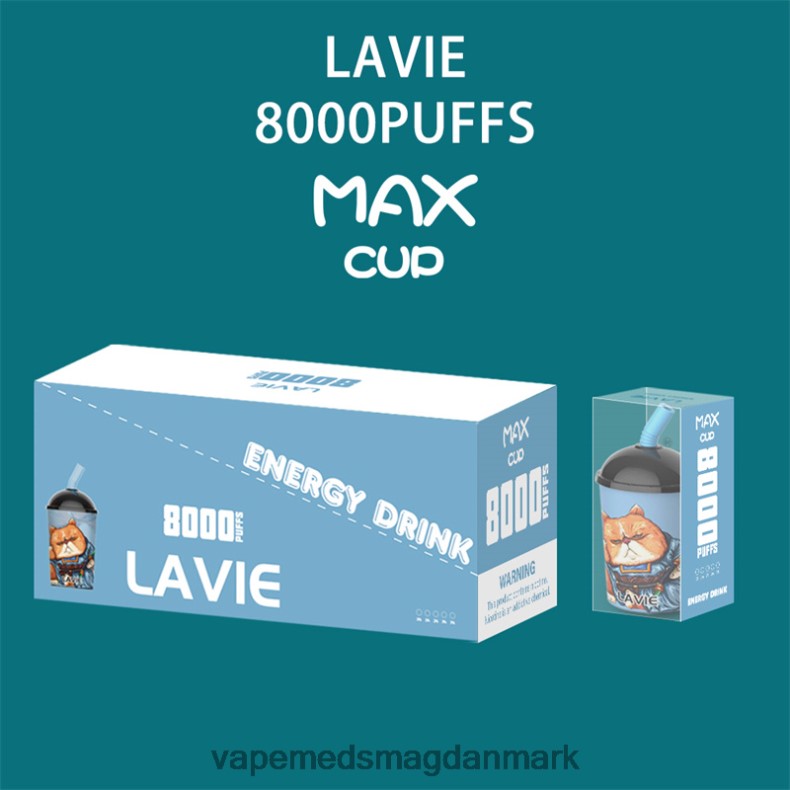 Disposable Vape Danmark - LAVIE Max Cup 8000 pust energidrik J6TD6259