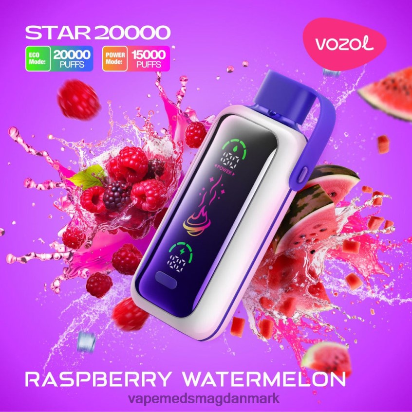 Disposable Vape Danmark - VOZOL STAR 20.000 L88HVJ19 hindbær vandmelon