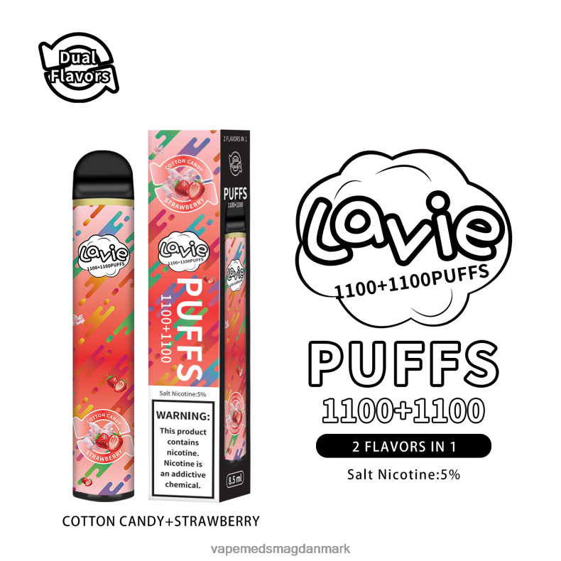 Vape Juice - LAVIE BAR Switch 2200 pust bomuld/jordbær J6TD6293