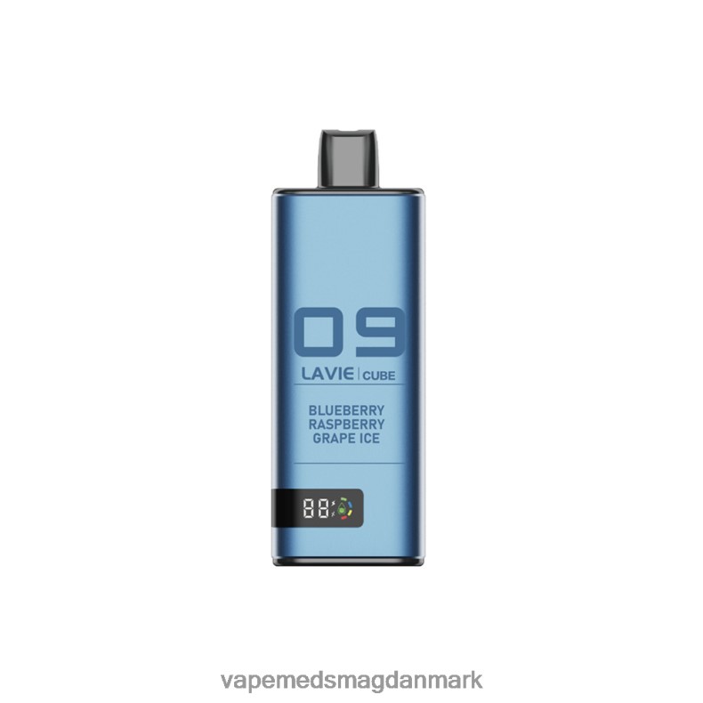 Vape Juice - LAVIE Cube 20000 pust blåbær hindbær drue is J6TD643